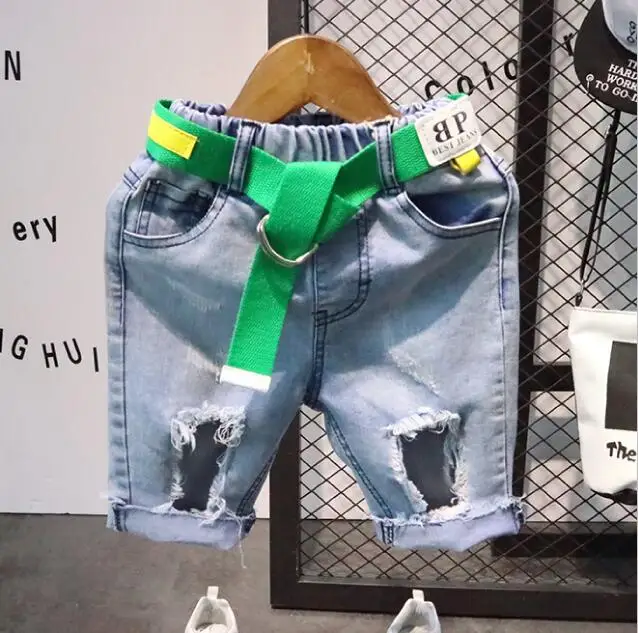 

New Arrivals 2-7 Years Baby Boys Denim Jeans Trousers Elastic Waist Jean Shorts Summer Children Boy Handsome Casual Short Pants