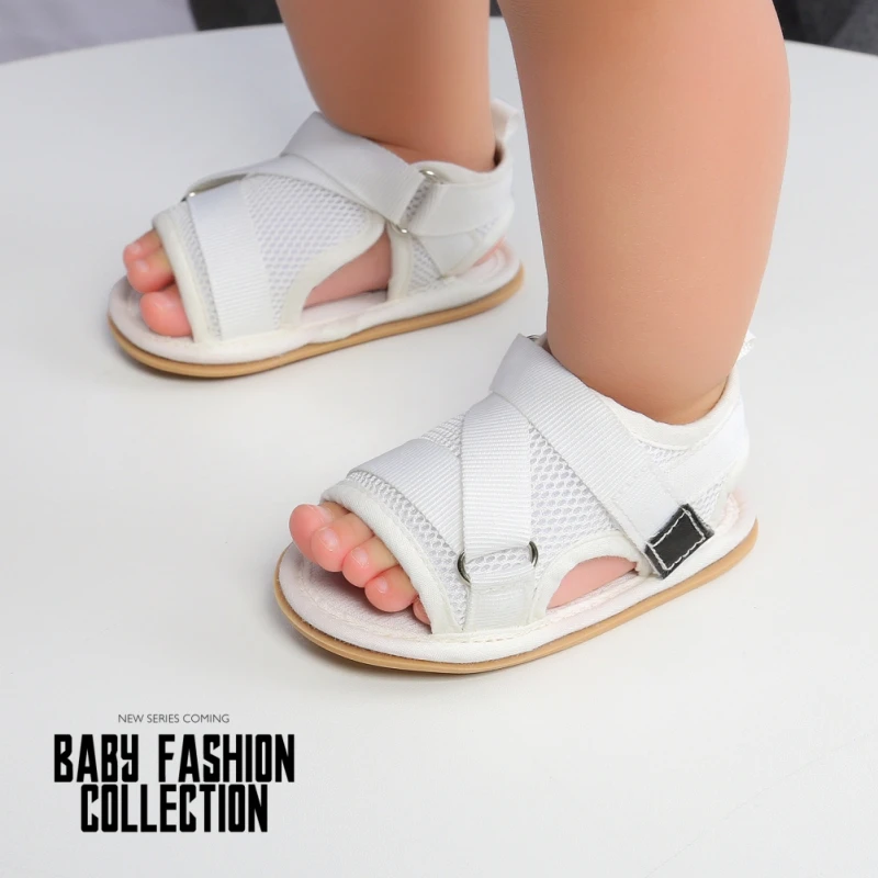 Bobora-Sandales pour bébés filles et garçons, chaussures d'été pour bébés, semelle en caoutchouc coordonnante souple de qualité supérieure, premiers pas pour tout-petits