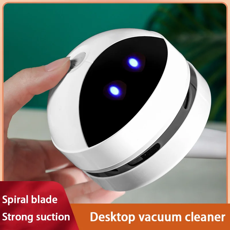 Mini Vacuum Cleaner Desk Table Dust Vacuum Table Sweeper Desktop Cleaner With Clean Brush For Home Office Usb Charging Small Des