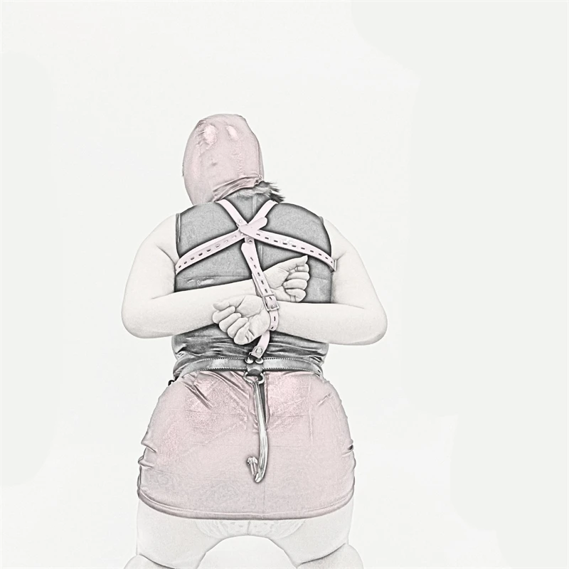 Metal Butt Plug Anal Hook Set With Handcuffs Belt Leather BDSM Bondage Harness Back Pack Chest Restraint