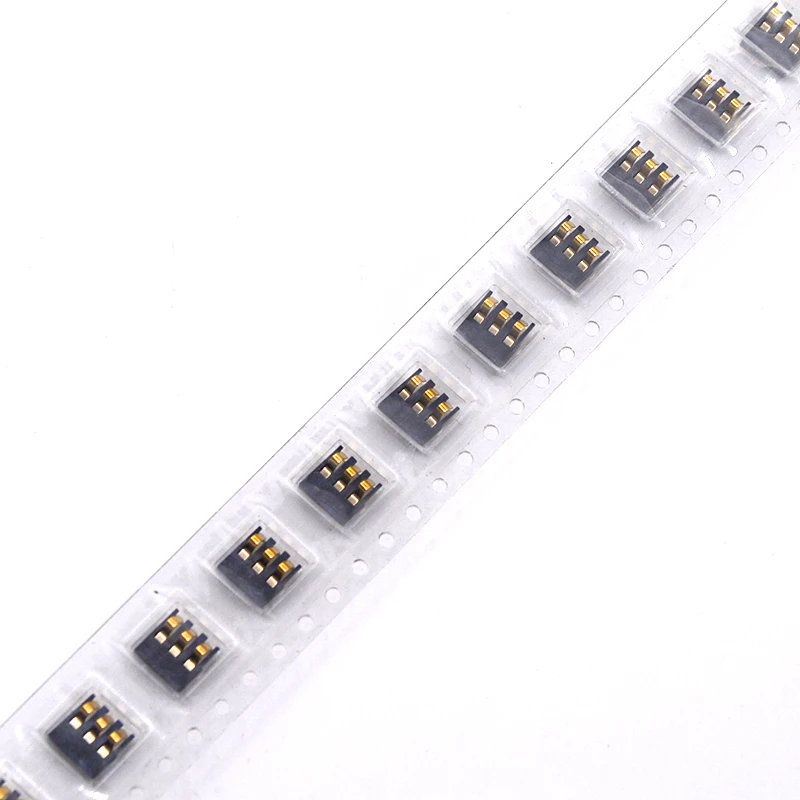 5pcs Spring Compression Contact 2.0 mm Pitch 3 Pin Female Male Connector Surface Mount Rechargeable Battery Connector Gold Flash