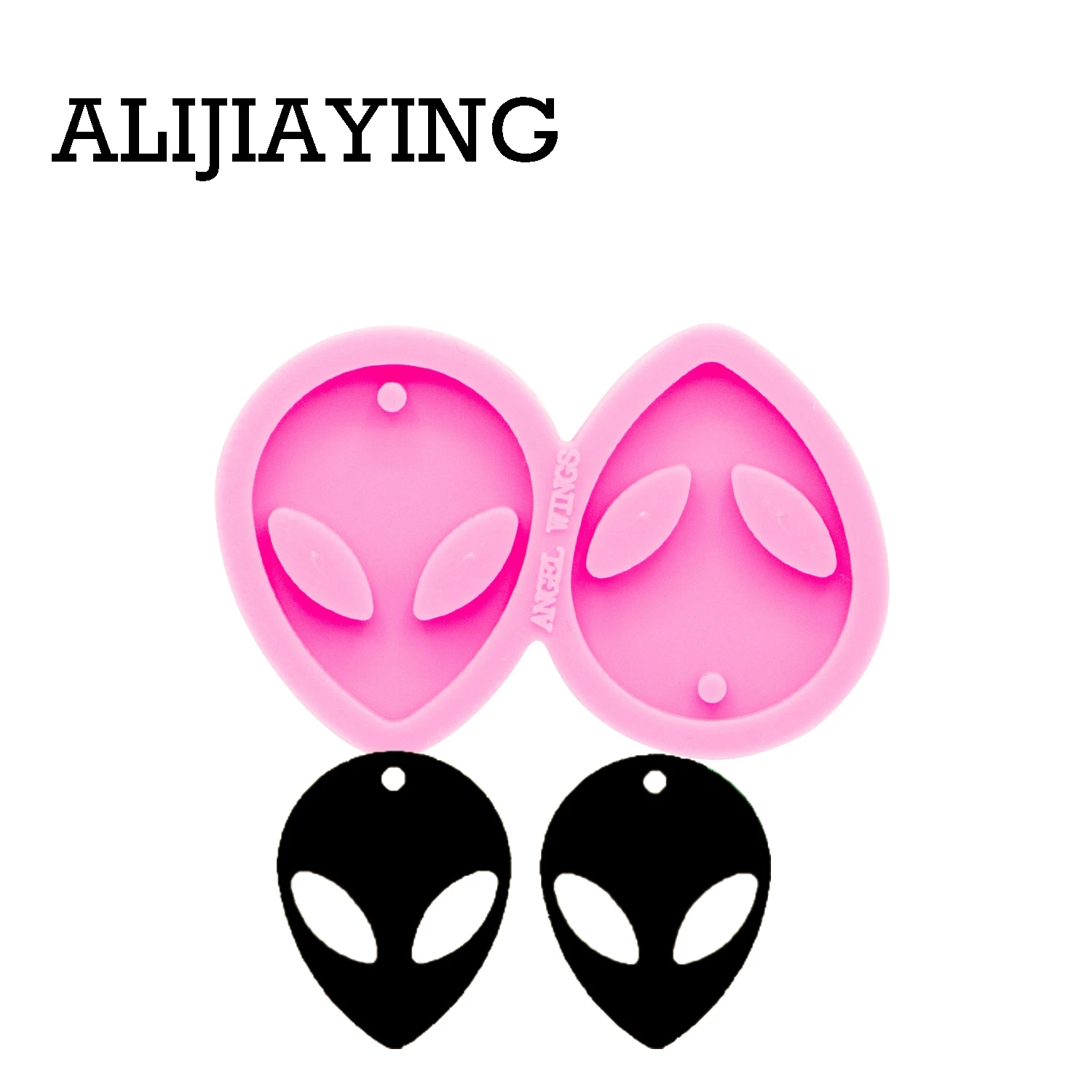 DY0317 Glitter New Mini Alien mask earrings mold silicone mold resin epoxy resin molds for jewelry