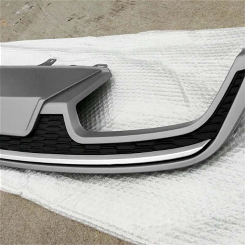 Grey Auto Diffuser Rear Bumper Lip For Audi A7 2016 2017 2018 upgrade Audi S7 Style Diffuse Exhasut