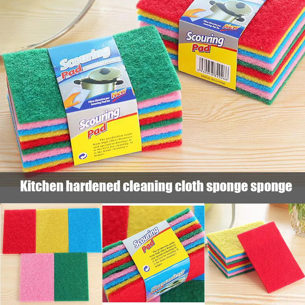 

10pcs Scourer Dish Pad Cloth Cleaning Wiper Rags for Kitchen Towels Strong Decontamination