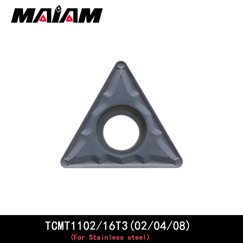 TCMT triangular grooving insert TCMT1102 TCMT110202 TCMT110204 TCMT110208 TCMT16T3 TCMT16T304 TCMT16T308 MP insert for Stainless