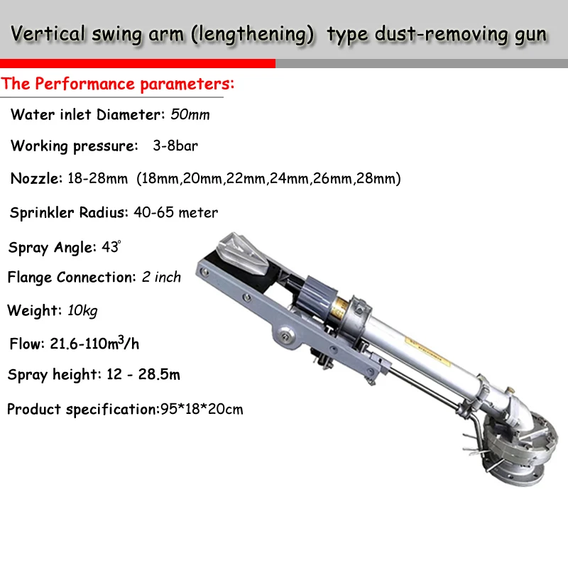 Draagbare 360 Draaien Grote Irrigatie Sprinkler Regen Gun Waterbesparende Automatische Stofverwijdering Spuitpistool