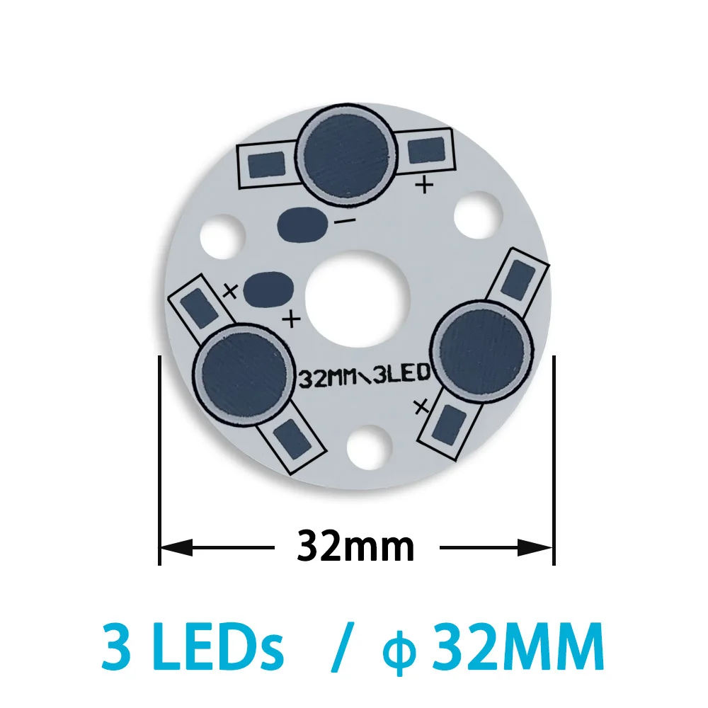 1W 3W 5W 7W 9W 12W 15W 18W 21W 24W 30W LED Aluminum Plate Heat Sink Bulb PCB Board For Hydroponics Aquarium Grow Light Spotlight