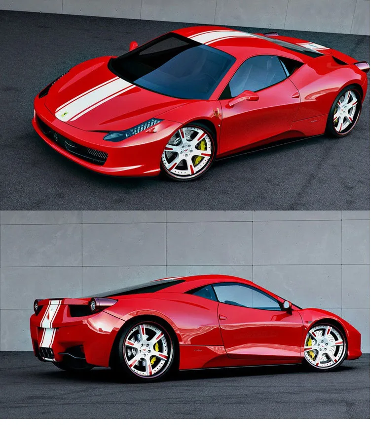 Car sticker For Ferrari F12 458 F430 488 599 door body hood sticker pull flower color bar