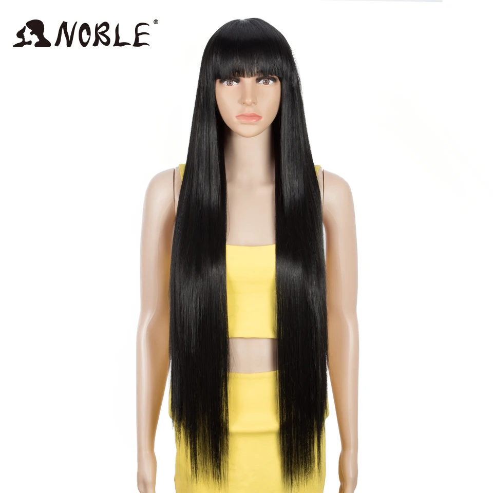 Noble Cosplay Long Straight Ombre Blonde Wig with Bangs