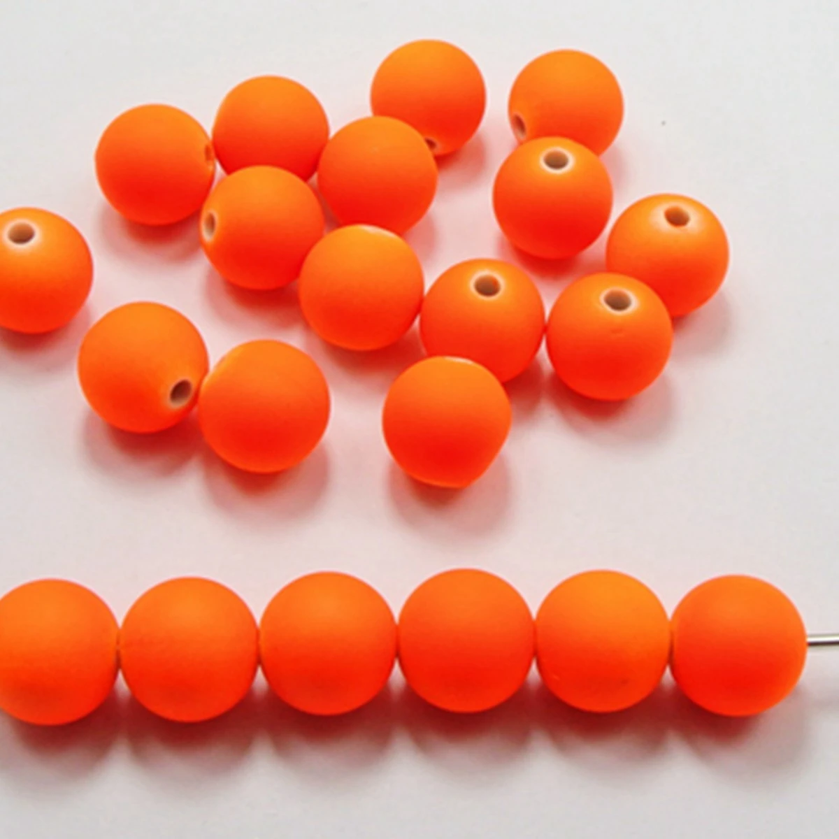 DIY Fluo Neon Beads Acrylic Round Beads 6-10mm(3/8\