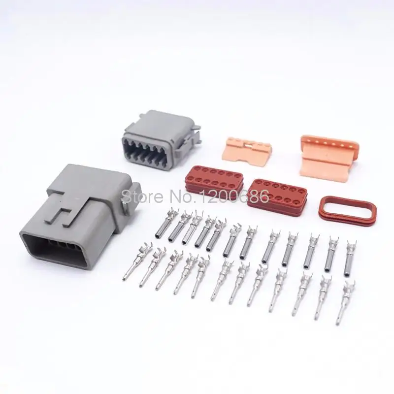 5 Sets Kits 12 Pin/ Way Deutsch Auto Car Sealed Electric Wire Connector Plug Set Waterproof DT06-12S DT04-12P