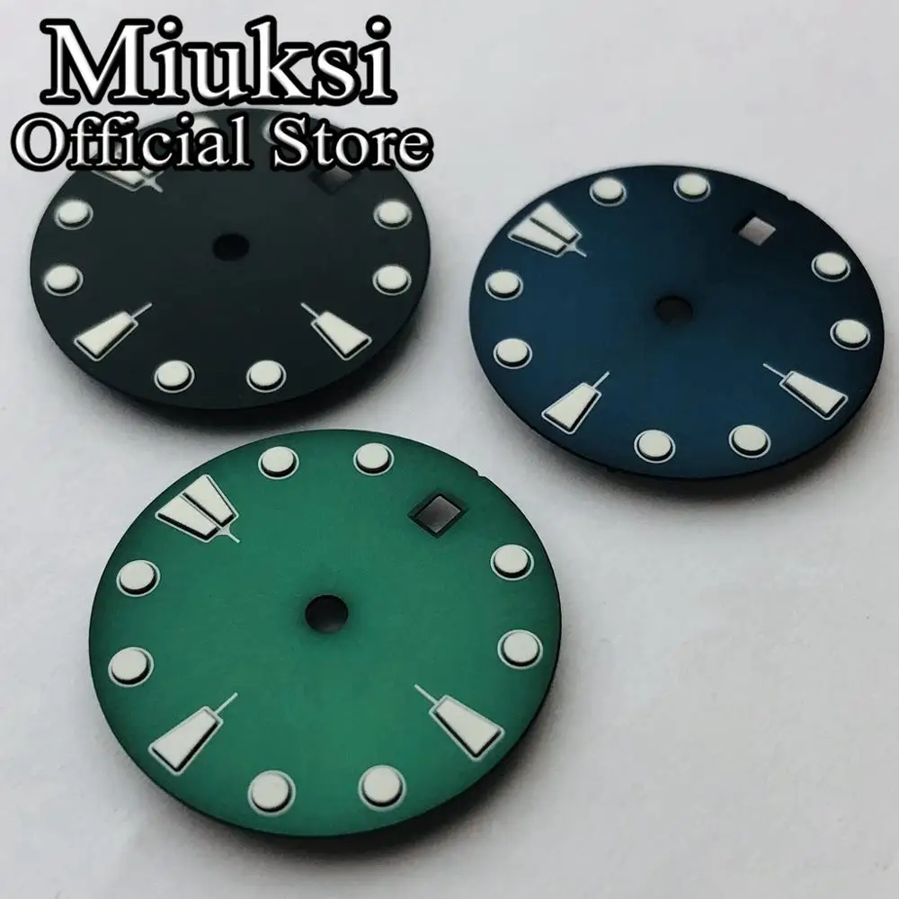 Miuksi 28.5mm sterile watch dial luminous fit ETA 2836 2824,ST1612 Mingzhu DG2813 3804,Miyota 8205 8215 821A  PT5000 movement