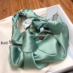 Luxury Designer New Cloud Shape Women Day Clutch Bag Pleated Dumpling Shoulder Messenger Bag Silk Cute Lady Crossbody Handbag