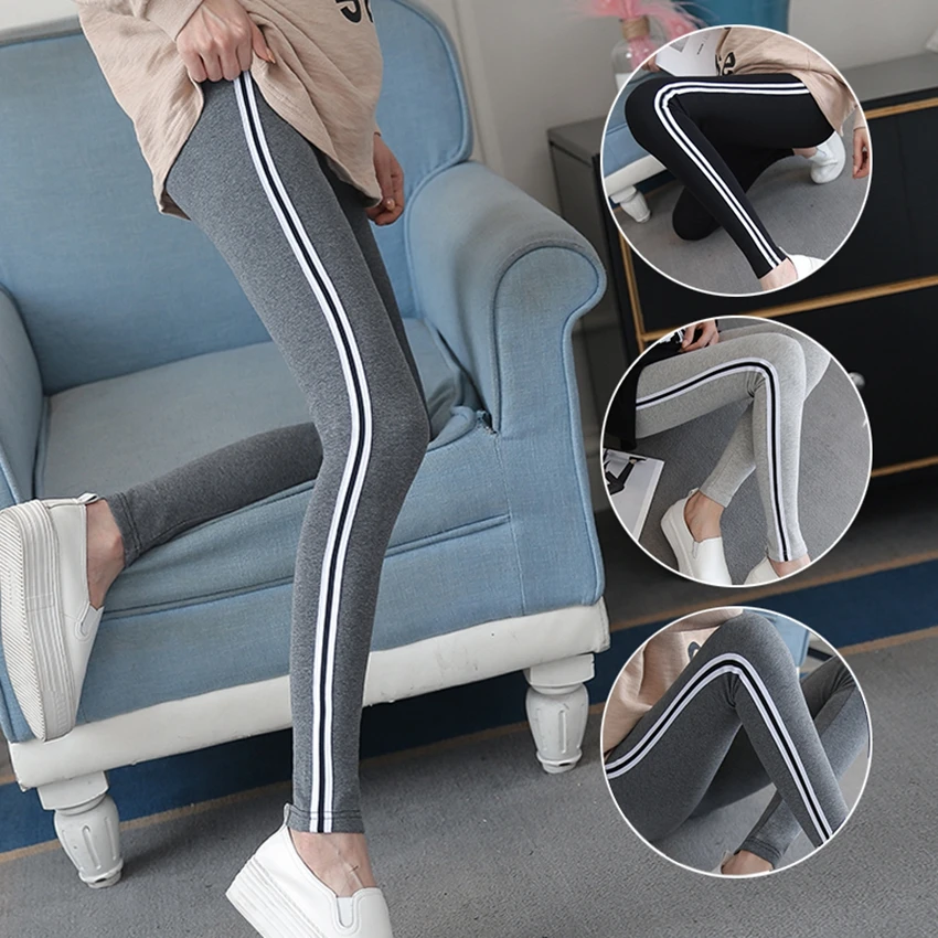 Phụ Nữ Mang Thai Của Quần Mặc Thu Đông 2020 Phong Cách Mới Hợp Thời Trang Mẹ Quần Legging Dạ Dày Nâng 9 Điểm Quần Quần Thể Thao