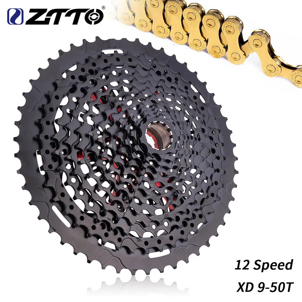 ZTTO MTB 12 Speed 9-50T Cassette XD Sprocket Black 9-50 Steel