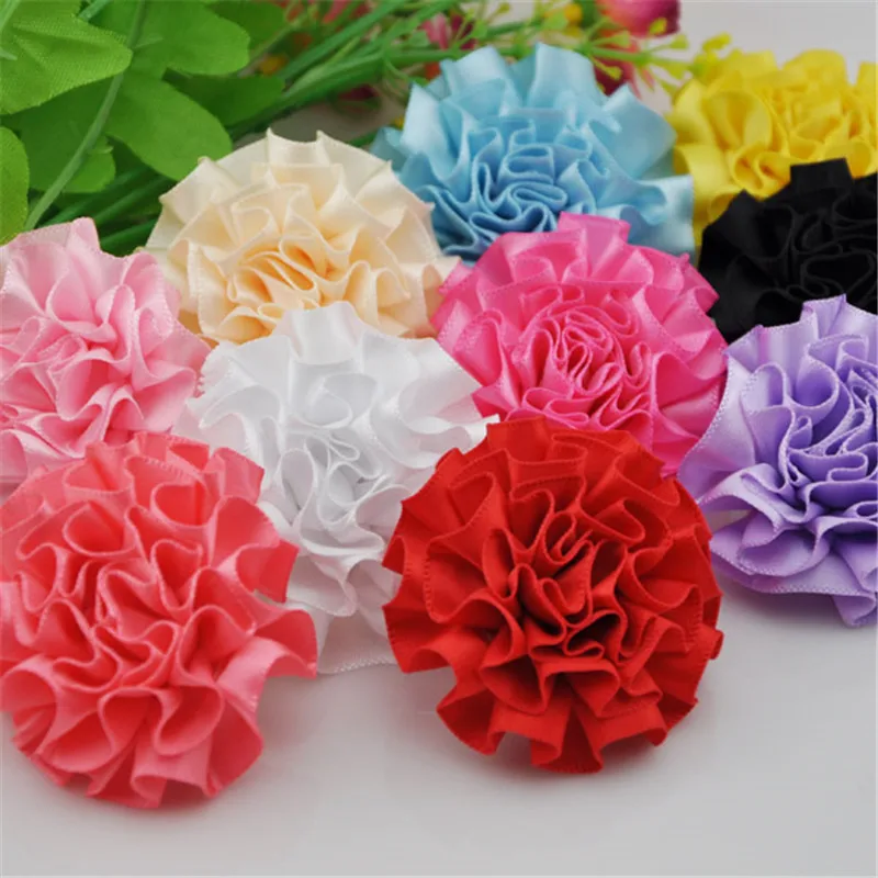 20pcs New Ribbon Flowers Bows Sewing Appliques Craft Wedding Decoration A150