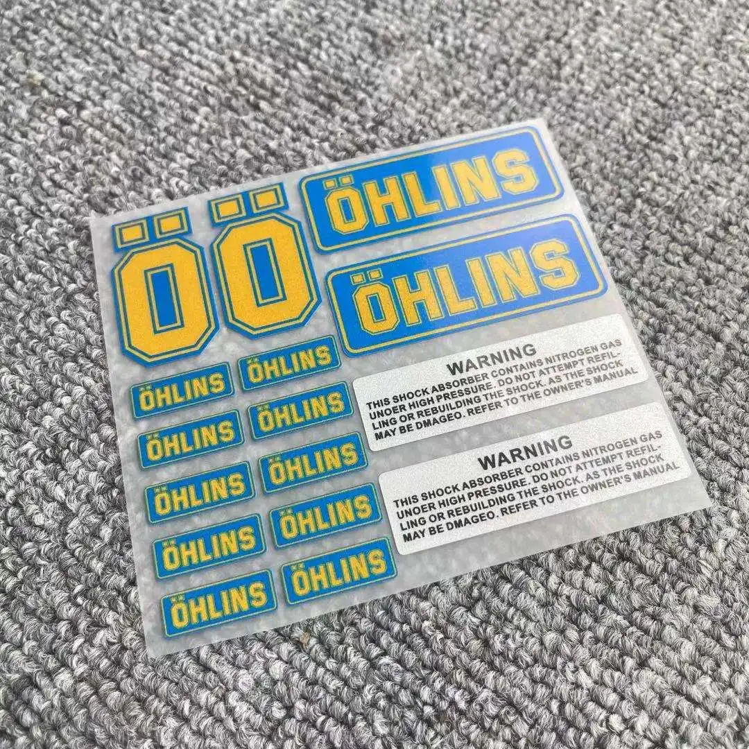 OHLINS Motorcycle Side Strip Bike Helmet Sticker Car Styling Vinyl Decal For YAMAHA Tmax Honda Suzuki Kawasaki Vespa