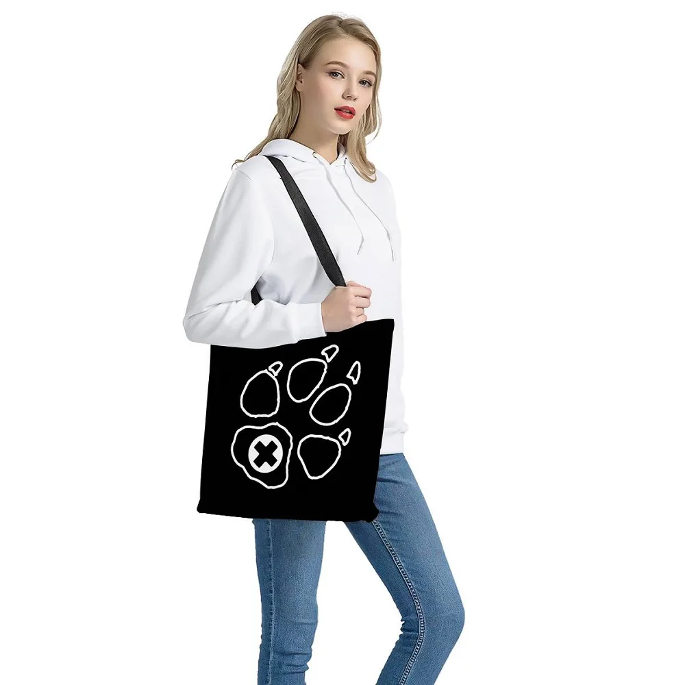 doginthehole Custom Your Own Logo/Image/Text/Name Print Women's Shopping Bags Personalized Female Canvas tote Bag Casual Bags