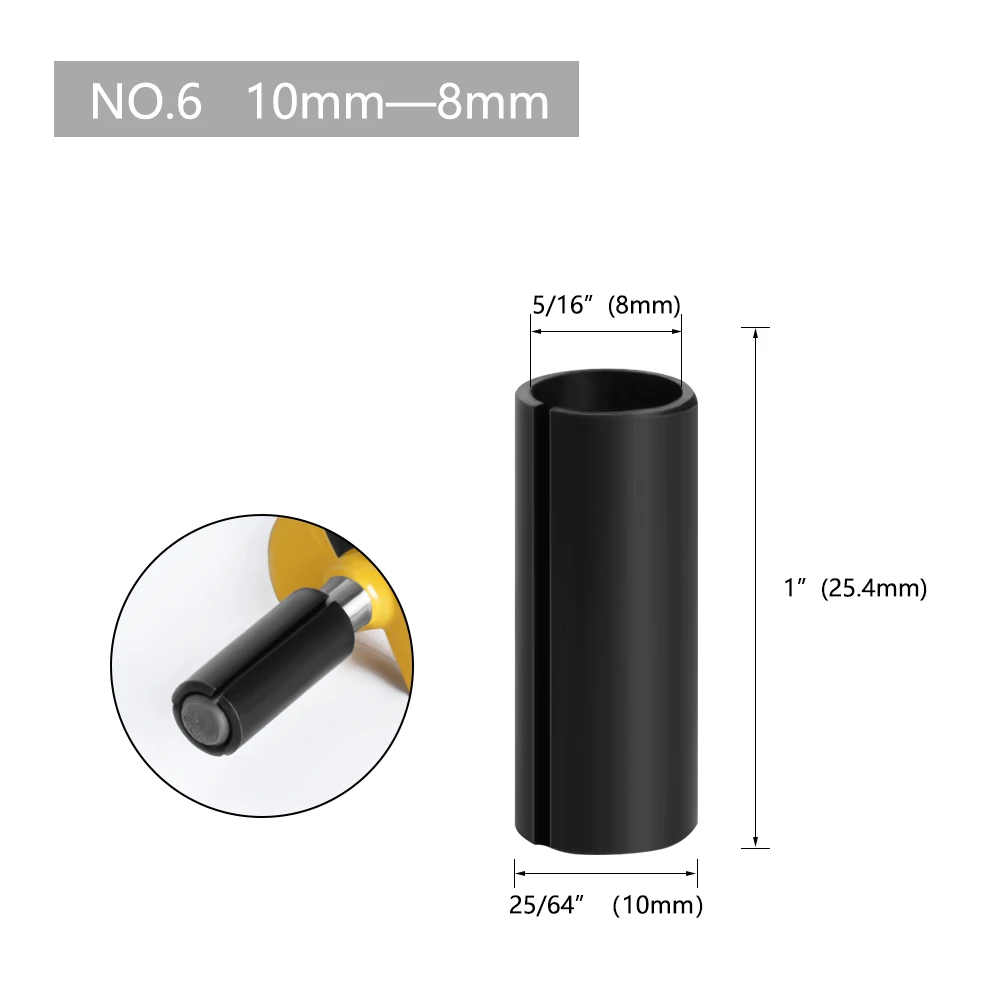 LA VIE 1 Stück CNC-Fräser-Halterung, hochpräziser Adapter, Spannzangenhalterung für Fräswerkzeuge, 6 mm, 6,35 mm, 8 mm, 10 mm, 12 mm, 12,7 mm – Detail 8