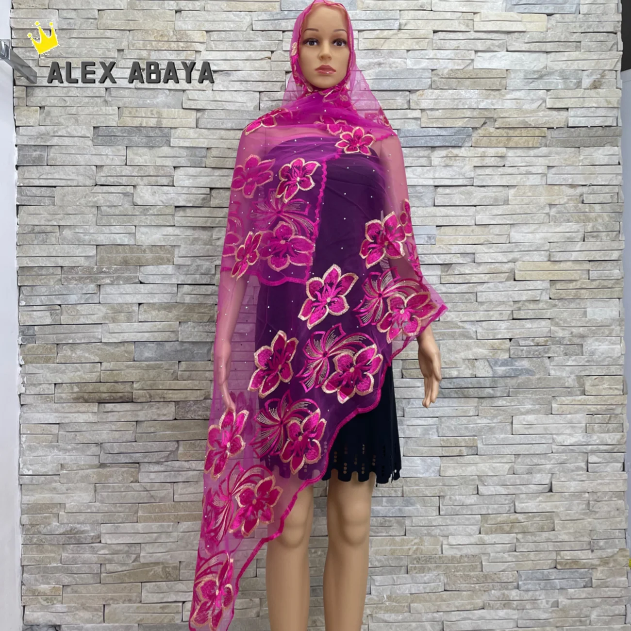 Soft Net Scarf for African Muslim Women, Plain Headscarf, Good Quality, New Style, AL043