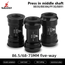 WUZEI Sealed Bearing BB30 BB91 PF30 DUB 24/29mm MTB Mountain ROAD Bicycle Press-in Thread Bottom Bracket BB Axis For SRAM