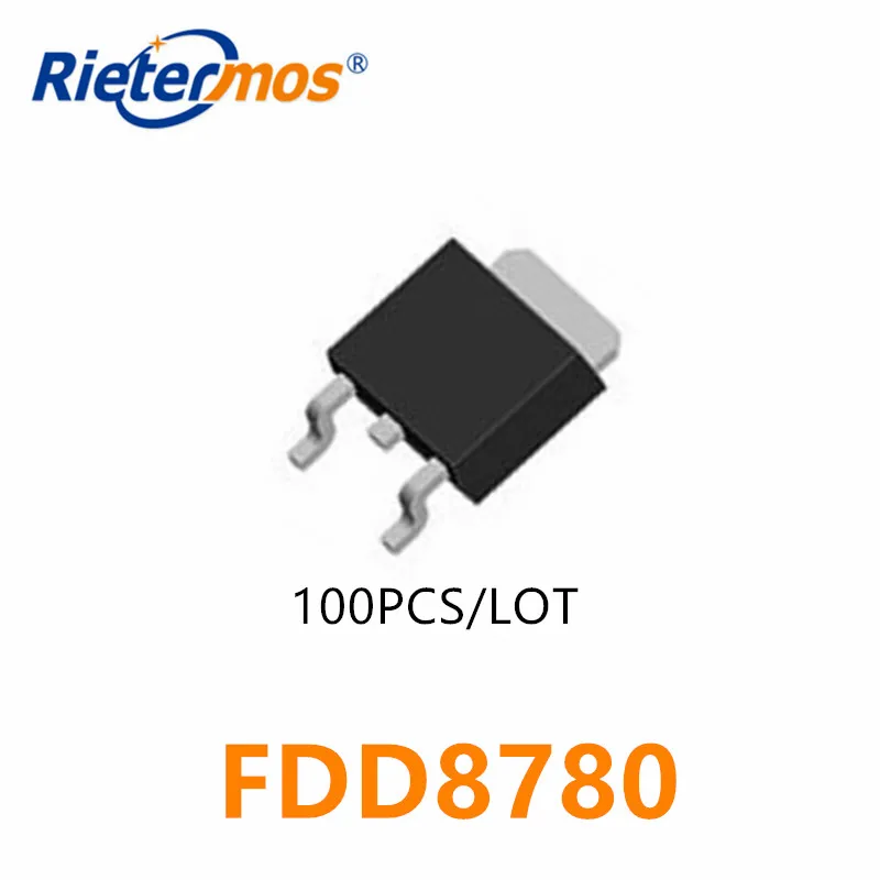 100 قطعة FDD8780 TO252 8780 SMD إلى-252 عالية الجودة