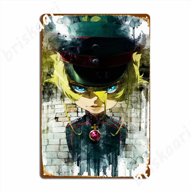 Youjo Senki Poster Metal Plaque Plates Wall Cave Personalized Cave Pub Tin Sign Poster