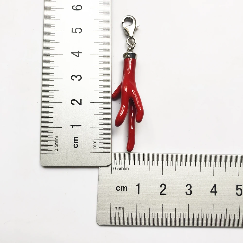 Red Charms Pendant Coral Lanter Fashion 925 Sterling Silver Fine Woman Jewelry Accessories Trendy Gift Fit Bracelet Necklace Bag