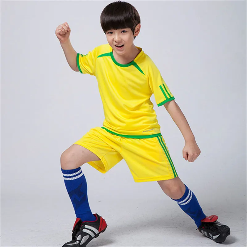 Camisetas de fútbol para niños, conjuntos de fútbol para estudiantes, uniformes de fútbol de manga corta para niños, trajes de chándal de fútbol para Fitness 13