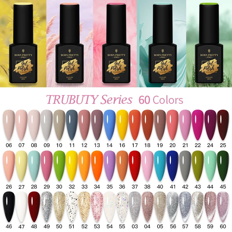 Geboren Pretty Pro Gel Nagellak 15Ml Nagels Gel Losweken Vernis Semi Permanente Gel Polish Kleur Trubuty Serie alle Voor Manicuring