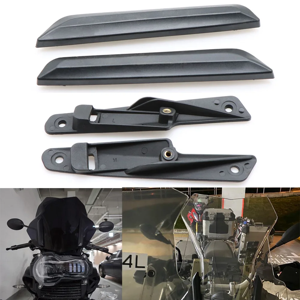 1Pair Black Motorcycle Windshield WindScreen installation Strip Plastic For BMW R1250GS 2018-2020 R1250GS Adventure 2019-2020