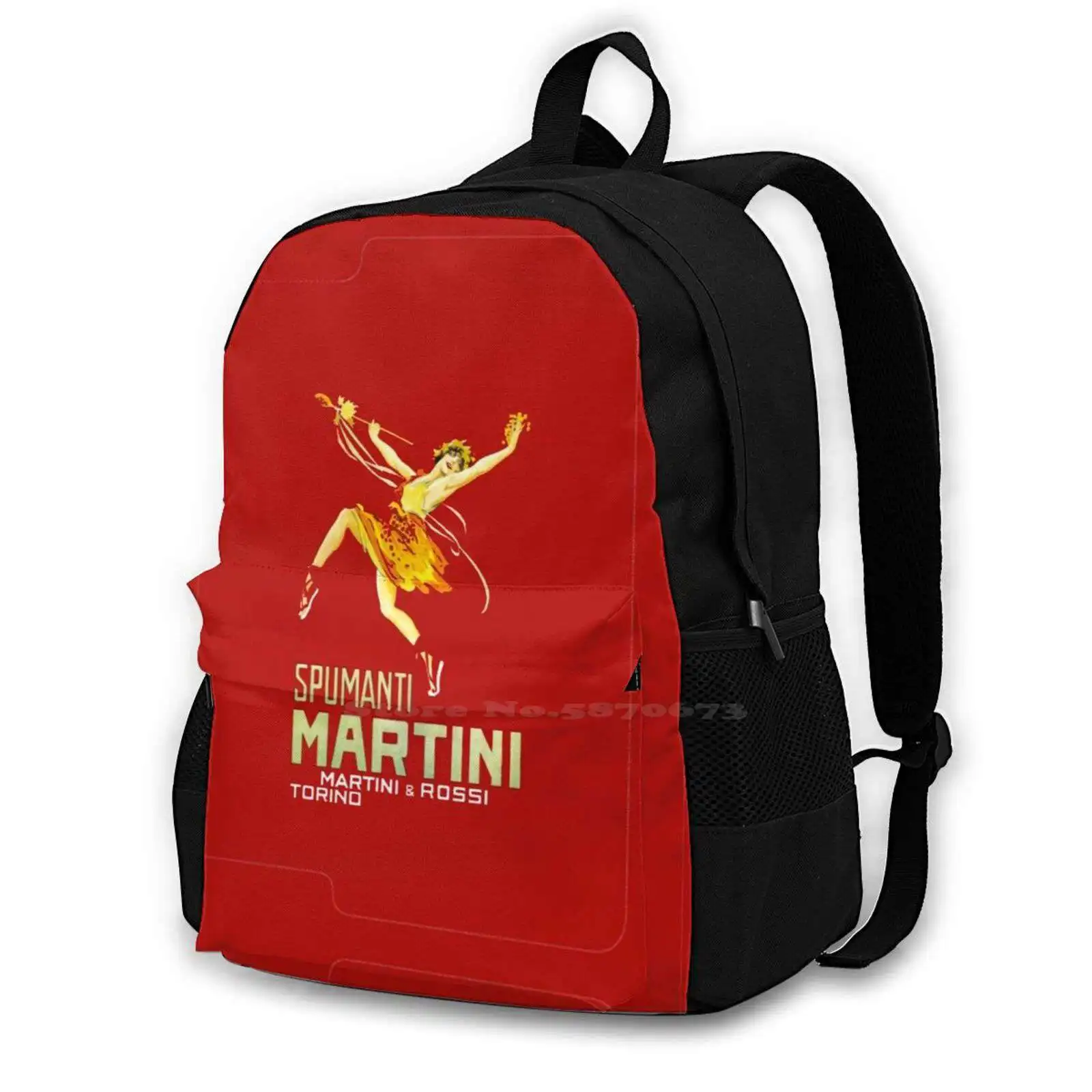 Martini New Arrivals Unisex Bags Student Bag Backpack Ommik Case Cool Funny Blue Black Cover Geek Red Green White Italy Colors