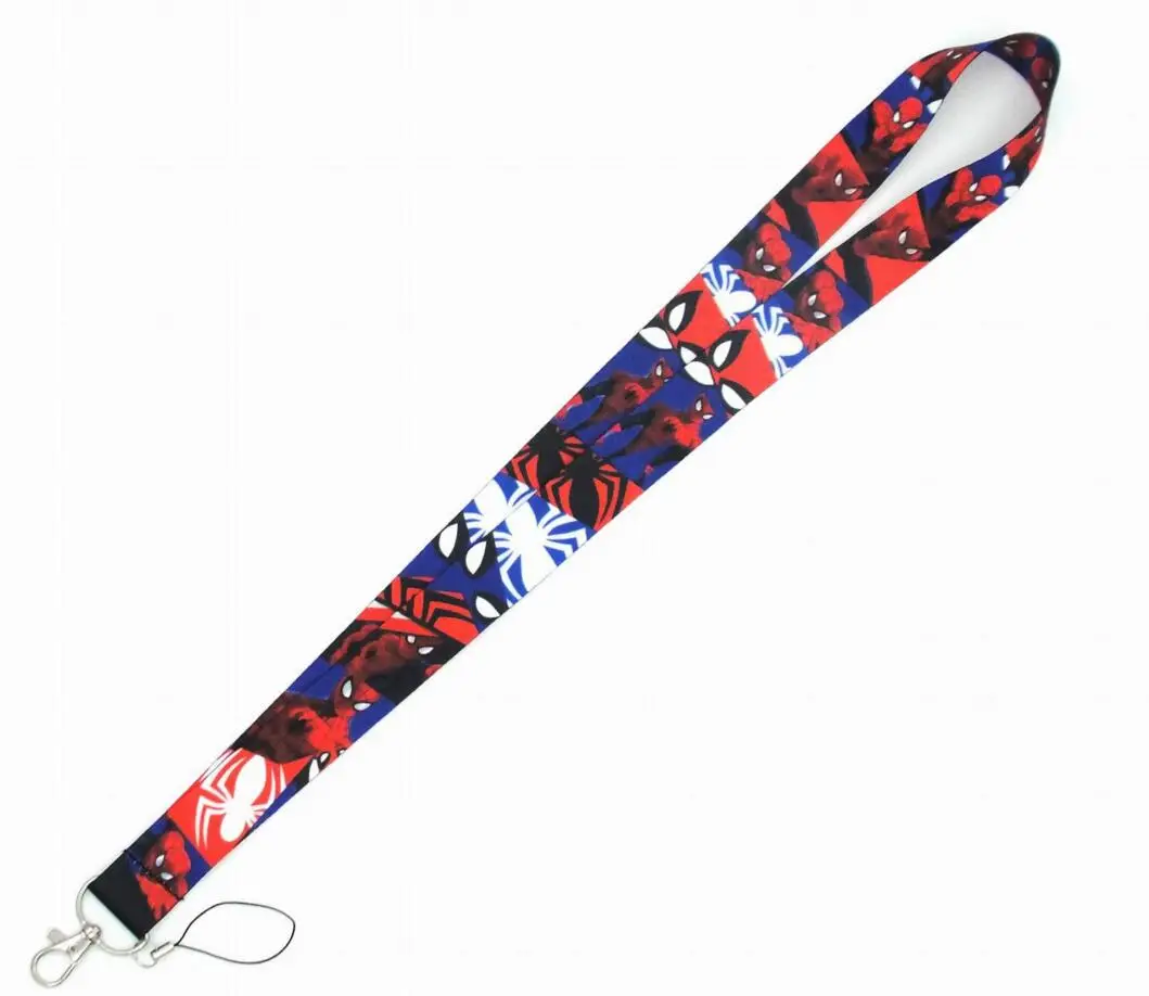 Wholesale Lot Cartoon POP MART Marvel Spider Man Phone key chain Neck Strap Keys Camera ID Card Lanyard P067