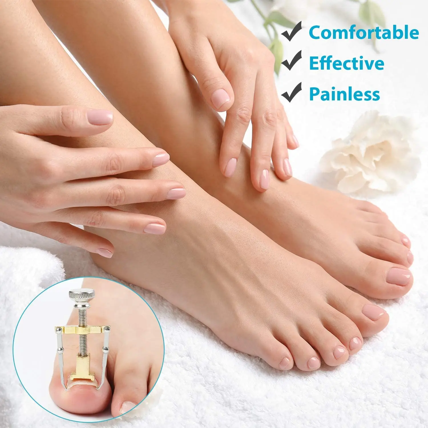 Kit médico de corrección de uñas encarnadas, cortaúñas profesional para el cuidado de las uñas de los pies, pedicura, manicura, reparador,