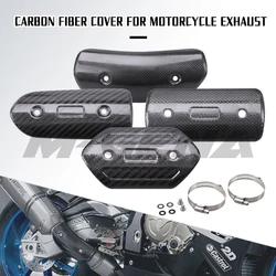 Motorcycle Exhaust Pipe Carbon Fiber Protector Heat Shield Cover Guard Anti-scalding Cover For CB650F Z900 TMAX530 CB400 XMAX300