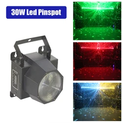 30W Led Super Bright PinSpot Light Beam Spot Dj Disco Mini segui Spot Effect Color Shot To Glass Ball per Full Star Effect