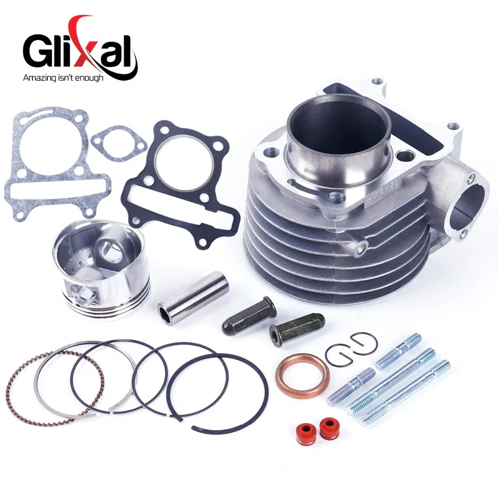 Glixal GY6 125cc chiński skuter silnik 52.4mm zestaw siłowników z zestaw tłoka dla 4T 152QMI JONWAY ZNEN Roketa ATV motorower