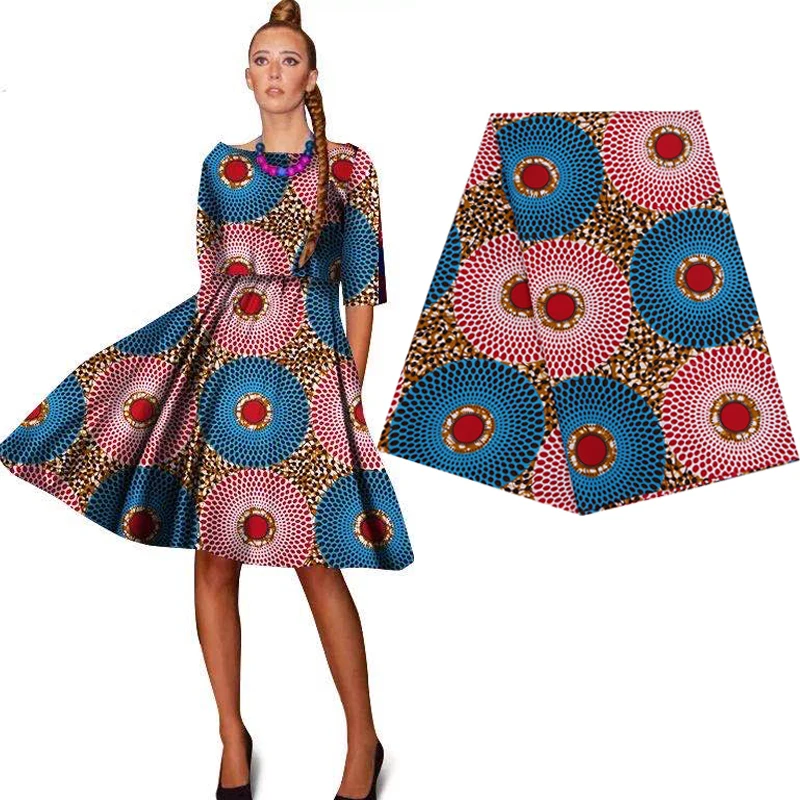 Ankara Africain Prints Tissu Real Wax Fabric Sewing Party Dress Carfts Material Africa Wrap 100% Polyester Pigh Quality Pagne