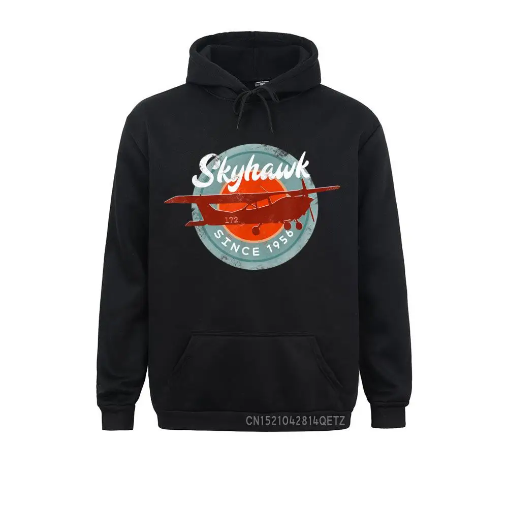 

C172 Skyhawk Vintage Retro Airplane Flying Pilot Gift Men's Sweatshirts Fashionable Hoodies Hip Hop Sportswears Long Sleeve