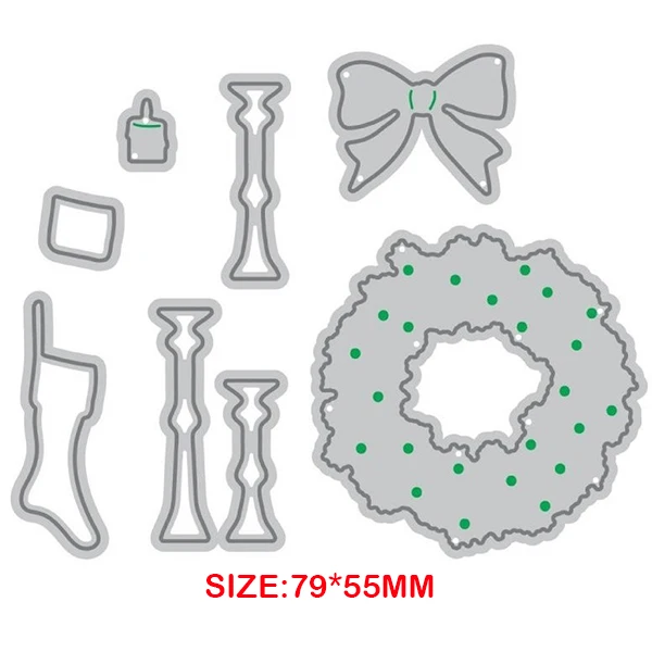New Arrival Christmas Fireplace Frame Metal Cutting Dies for 2021 DIY Scrapbooking Greeting Cards Making Decor Crafts  Stencil