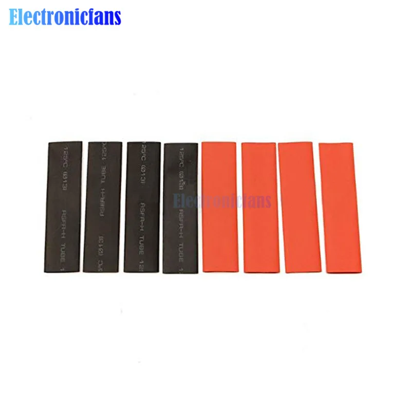 127 Stuks Rood Zwart Krimpkous Polyolefin 2:1 Elektrische Wrap Draad Kabel Mouwen Isolatie Krimpkousen Assortiment Kit