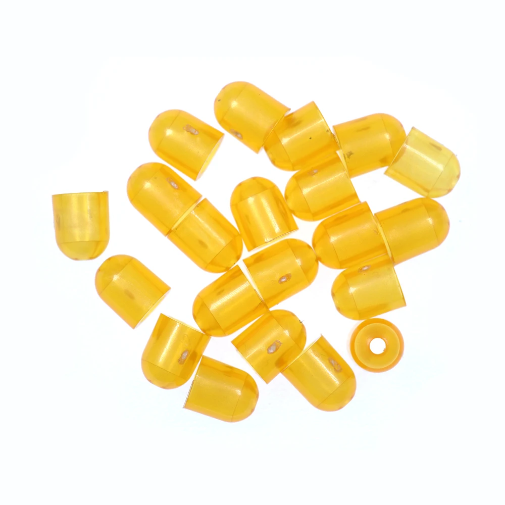 50 orangefarbene zylindrische Salzwasser-Angelköder-Silikon-Skirts mit Gummiband und fester Abdeckung für Snapper – Angelköder-Zubehör – Detail 4