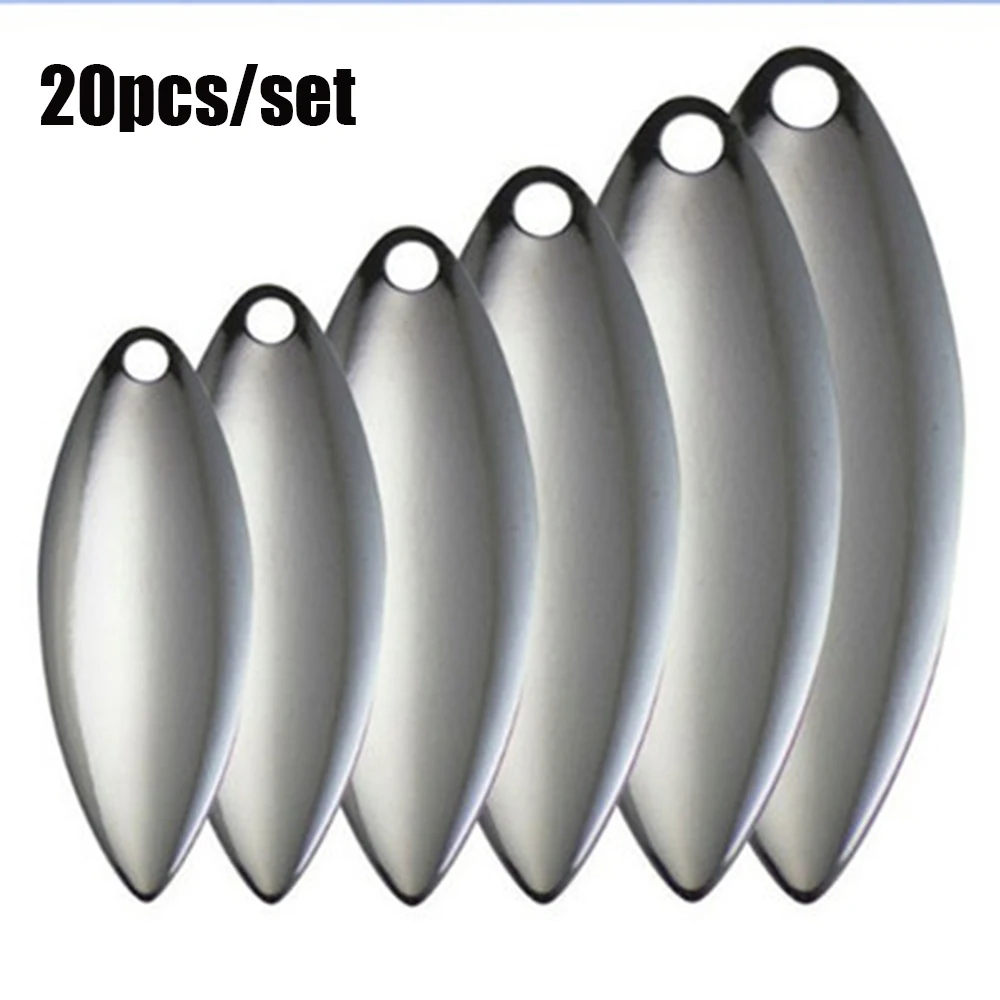 Metal Willow Spinner Blades Smooth Finish,DIY Spinner Bait Fishing Lures,Tackle Craft Fishing Spinner Blades