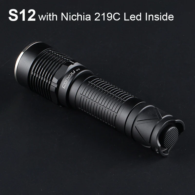 Convoy S12 with Nichia 219C Flashlight 3*Led Driver Lanterna 21700/18650 Powerful Torch Flash Light Camping Fishing Latarka