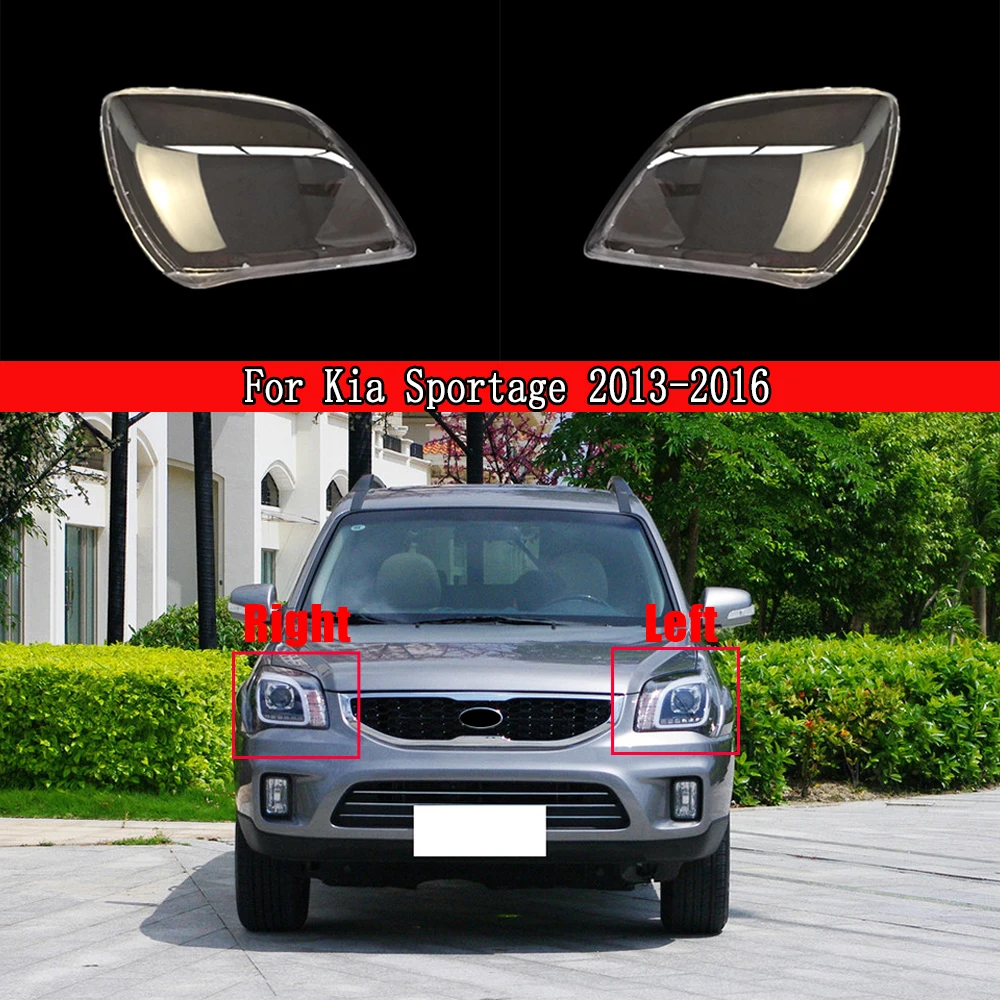 

Front Headlamps Glass Headlights Shell Cover Transparent Lampshades Lamp Shell Masks Lens For Kia Sportage 2013 2014 2015 2016