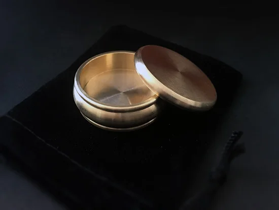 Buddha Okito Box (Half Dollar,Brass) Magic Tricks Coin Appear Penetrate Magia Magician Close Up Illusions Gimmick prop Mentalism