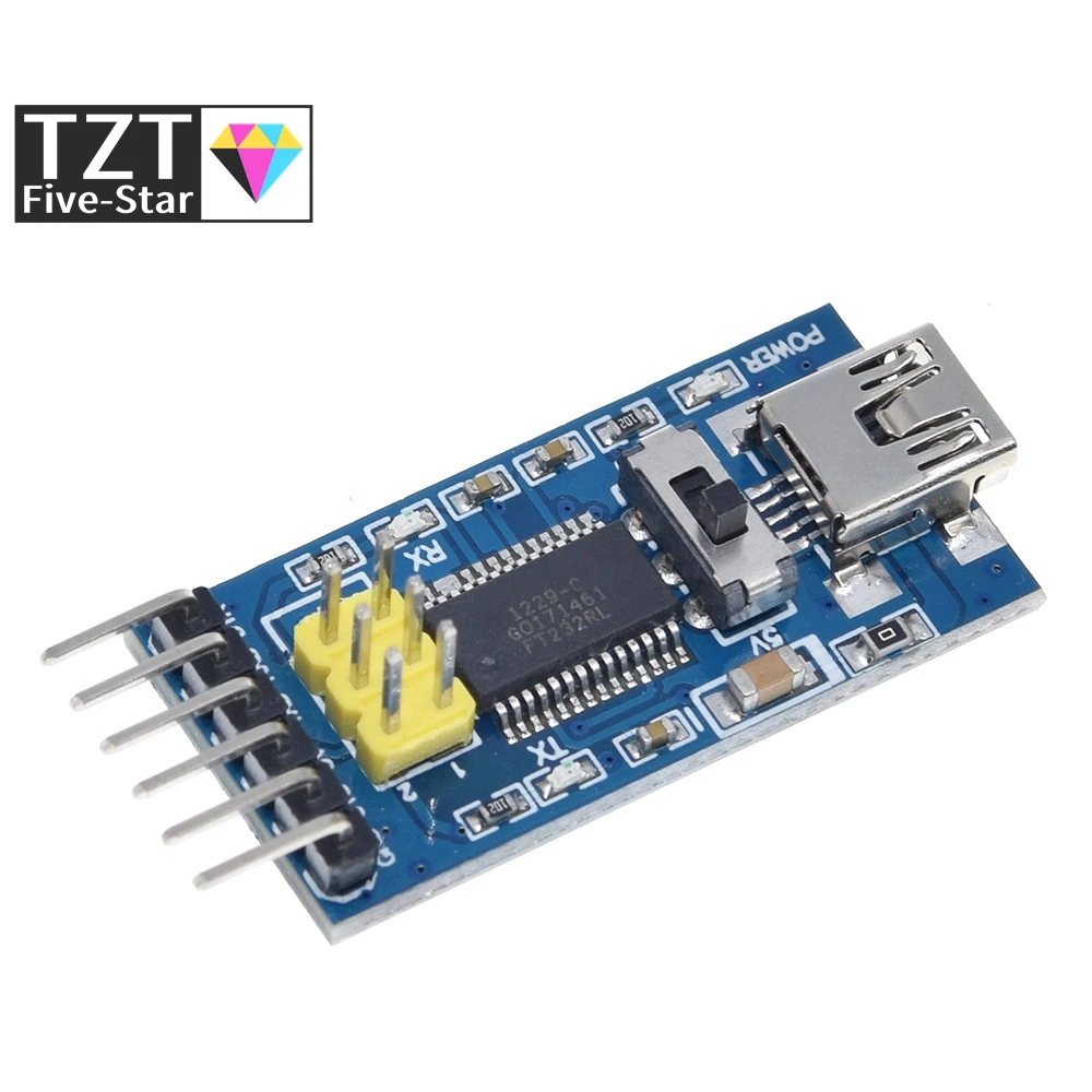 Basis-Breakout-Board für Arduino FTDI FT232RL USB-zu-TTL-Seriell-IC-Adapter-Konvertermodul für Arduino 3.3V 5V FT232-Schalter – Detail 5