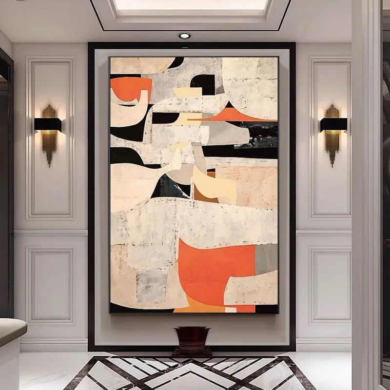 

Handmade Modern Multicolor Art Individual Fashion Abstract Canvas Painting Wall Art For Living Home Minimalist Room Decoration