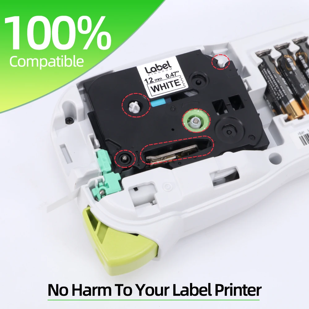 Label Tape TZe-221 Compatible for Brother Label Printer PTH110 Tze221 Tze-121 Tapes 9mm Tz621 Tze-325 Laminated Multi-Colors