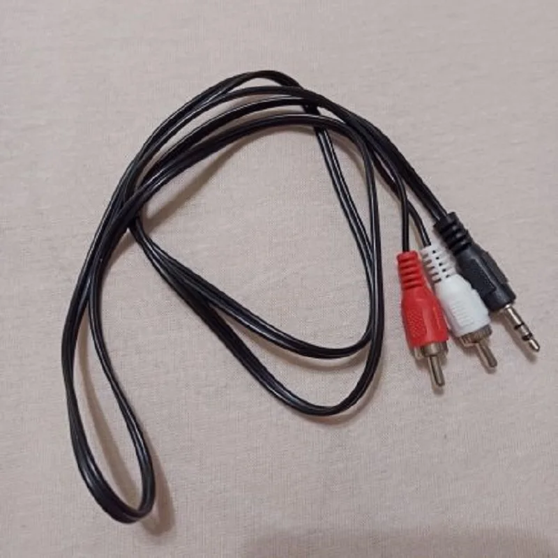 1M สาย3.5มม.ถึง2 RCA Y สายสัญญาณเสียงสำหรับ PC DVD TV VCR ลำโพงกล้องสาย
